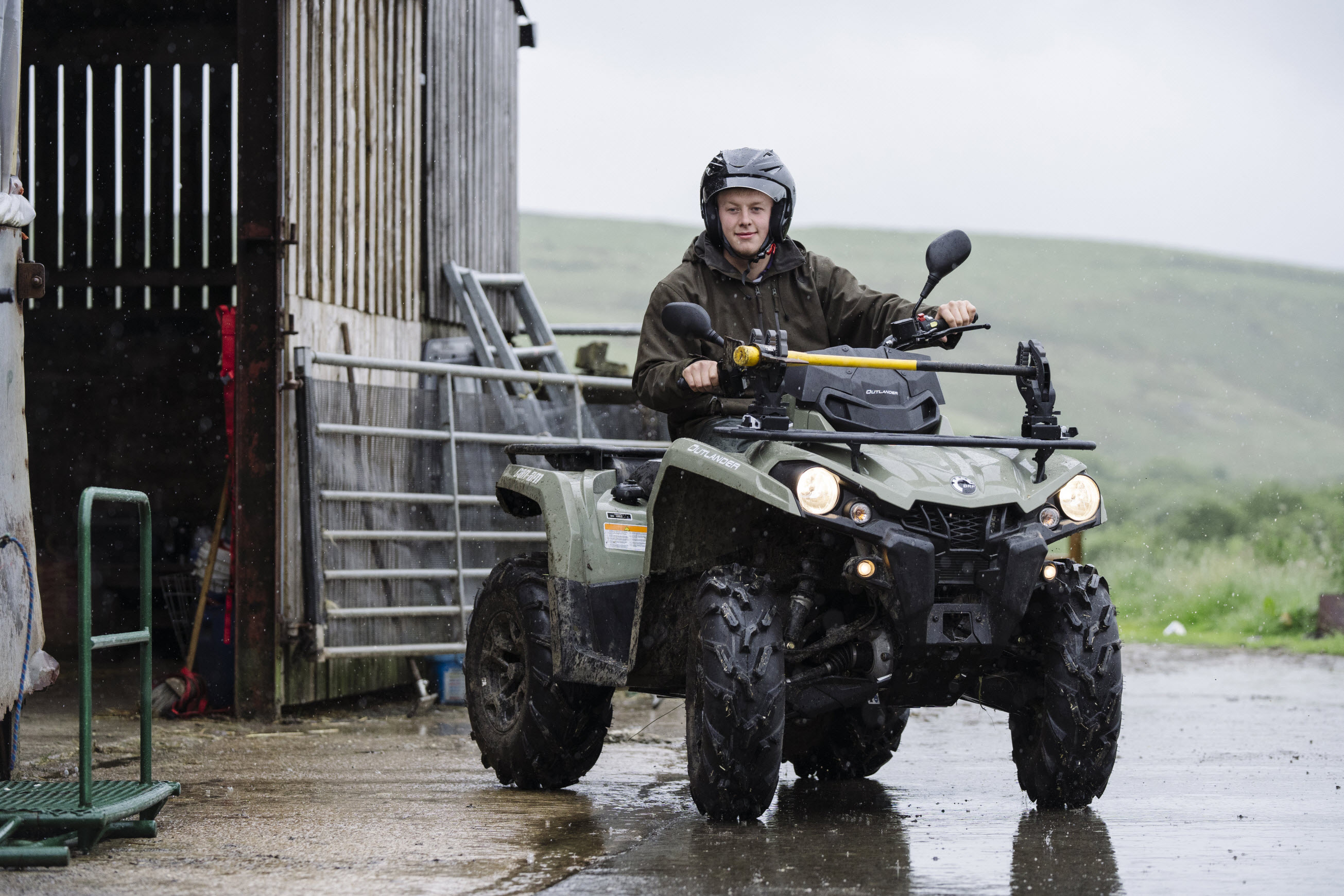 Can-Am Outlander in a farm