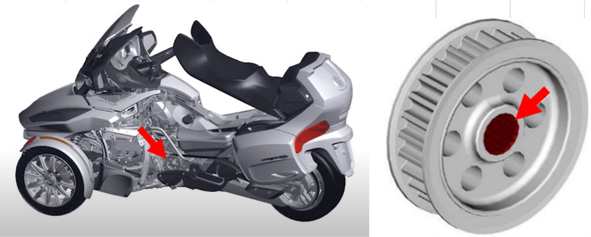 2015〜2019 Can-Am® Spyder RTおよびF3の特定の⾞両です。